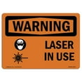 thumbnail image 1 of SignMission OS-WS-A-1824-L-12231 Panneau d'Avertissement OSHA de 18 x 24 Po - Laser en Cours d'Utilisation avec Symbole, 1 of 1