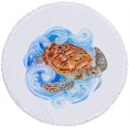 thumbnail image 1 of Maculation Sea Turtle And Waves Round Beach Towel, 1 of 3