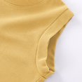 thumbnail image 4 of Uxgjfwu Boys Summer Outfits Printed Short Sleeve Tops and Shorts Set Toddler Boy Clothes, Sizes 0-5T,Yellow, 4 of 7