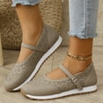 thumbnail image 2 of Mepaouo Women Mary Jane Walking Shoes Comfortable Hollow out Knit Work Flats Slip on Dress Shoes, 2 of 7