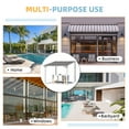 thumbnail image 6 of AECOJOY 8' x 8' Hardtop Gazebo Outdoor Aluminum Pergola ​For Garden, Patio, Backyard-​White, 6 of 7