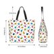 thumbnail image 5 of Balery Ladybugs And Flowers Bolsa Tote Estilo Estético con Cremalleras, Bolsa de Hombro, Bolsa de Compras Grande y Plegable, 5 of 8
