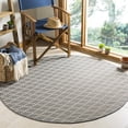 thumbnail image 2 of Safavieh Courtyard Hilbert Geometric Indoor/Outdoor Area Rug, Anthracite/Beige, 5'3" x 5'3" Round, 2 of 11