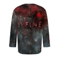 thumbnail image 4 of Camisas de Manga Larga para Hombres Imprimir Blusa de Manga Corta de Cuello Redondo, Camisas de Lino para Hombres, 4 of 4