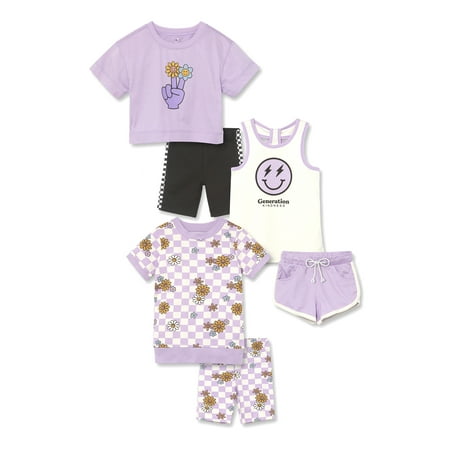 

Little Star Organic Toddler Girl 6Pc Outfit Set 12M-5T
