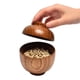 thumbnail image 3 of Tazón de madera con tapa Redondo Ramen Cena Tazón para niños Vajilla de cocina para servir, 3 of 9