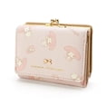 thumbnail image 4 of Kawaii nuevo Pu señoras pantalón corto Casual MyMelody Kuromi Hello Kitty pompón Purin Sanrios serie estilo cremallera hebilla tarjetero cartera, 4 of 4