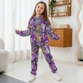 thumbnail image 3 of Uorisanigo Girls Boys Sweatsuit Set - Oversized Long Sleeve Purple Hunting Camo Forest Pullover Hoodie & Athletic Jogger Sweatpants for Kids Fall Winter Outfits 2PCS Set, 3 of 7