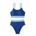 thumbnail image 3 of Kmdttou Summer Women's Swimwear Clearance! Clearance Under 10$!Swimsuits for Women Sexy Solid Color Swimwear Two-piece Slim Swimsuit Bikini Straped Swimsuits on Clearance!, 3 of 5