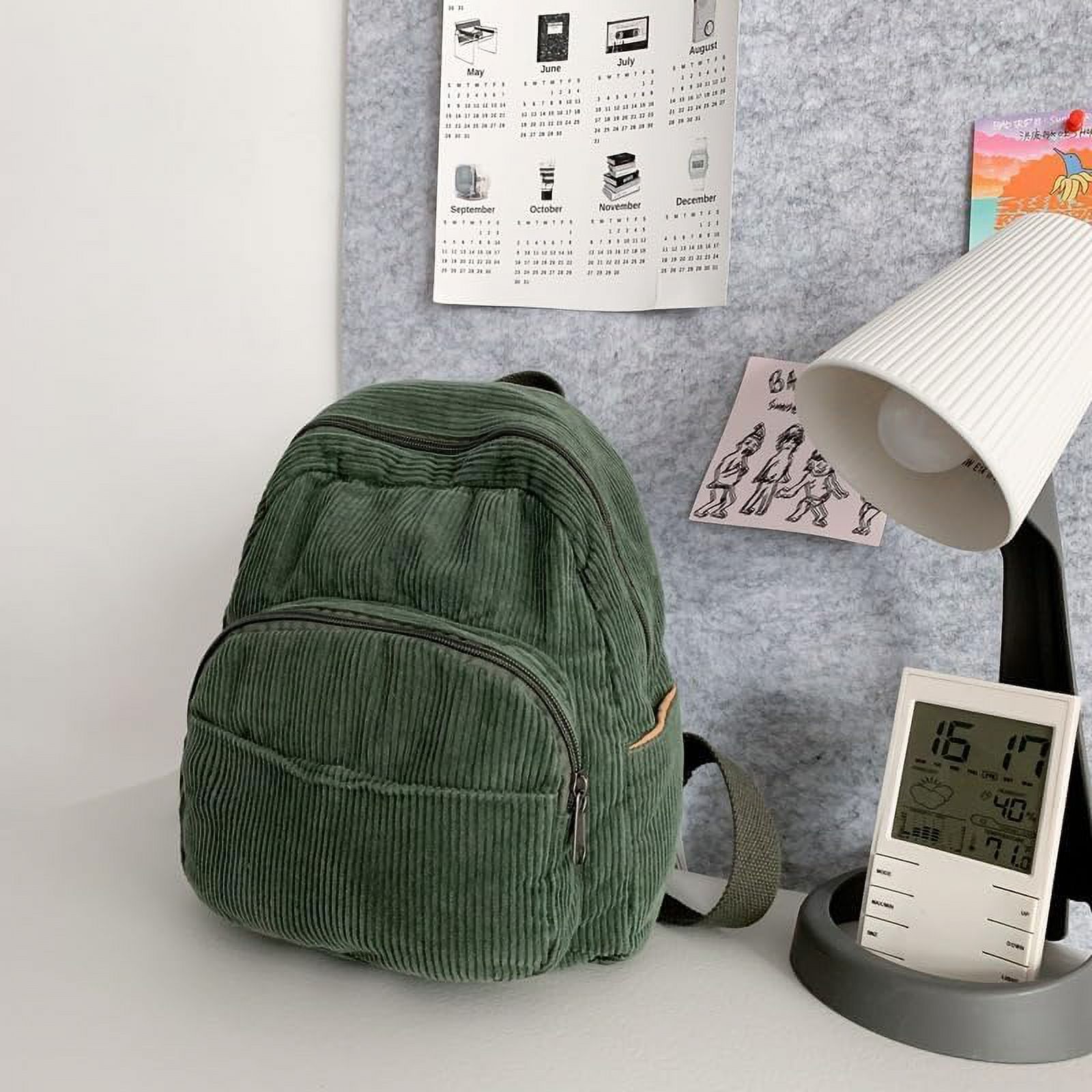 5481 Small Backpack Purse - Cute Mini Corduroy Bookbag - Aesthetic Tiny Corduroy vibes ?✨ Mini backpack for all your little  main image 2