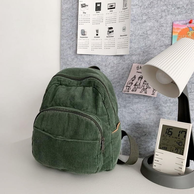 6576 Small Mini Backpack Purse Travel Corduroy Bag Cute AestheticGreen Amazon.com: Makukke Small Corduroy Backpack Purse for Women  main image 4