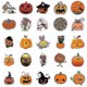 thumbnail image 5 of 50 pegatinas de calabaza de Halloween, pegatinas de vinilo impermeables para portátil, parachoques, patineta, botellas de agua, computadora, teléfono, divertida calabaza de Halloween., 5 of 5