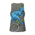 thumbnail image 6 of Sigee Fun Riding Dinosaur for Men's Workout Tank Top, Athletic Gym Sleeveless Shirt - Quick Dry, Lightweight, Breathable, 6 of 9