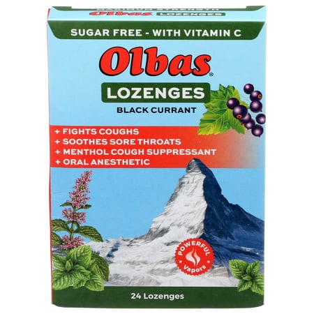 Pack of 12, Olbas Black Currant Lozenges, 24 Count