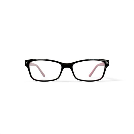 Hard Candy Women's HC06 Square Prescription Eyeglasses with Case, Brown