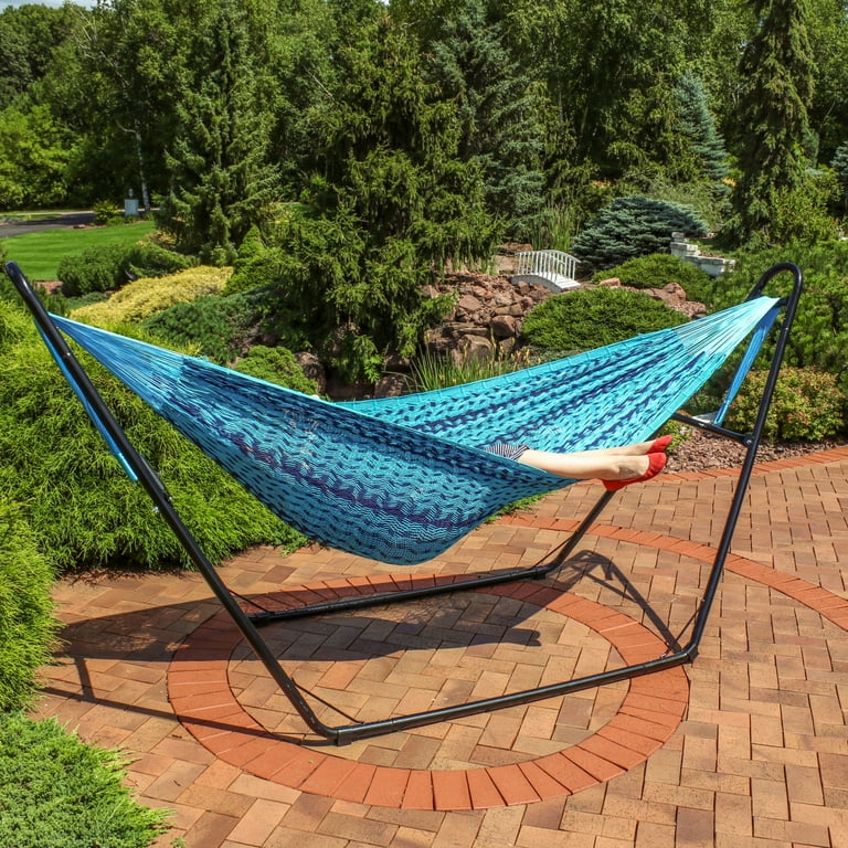 Sunnydaze 2-Person Cotton Mayan Family Hammock, 625 lb Capacity