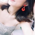 thumbnail image 3 of nouvel An Rouge Festive Boucles D'oreilles Femmes Viento chino Temprament Long Net Rouge Boucles D'oreilles Nouveaux Accessoires Tendance, 3 of 5