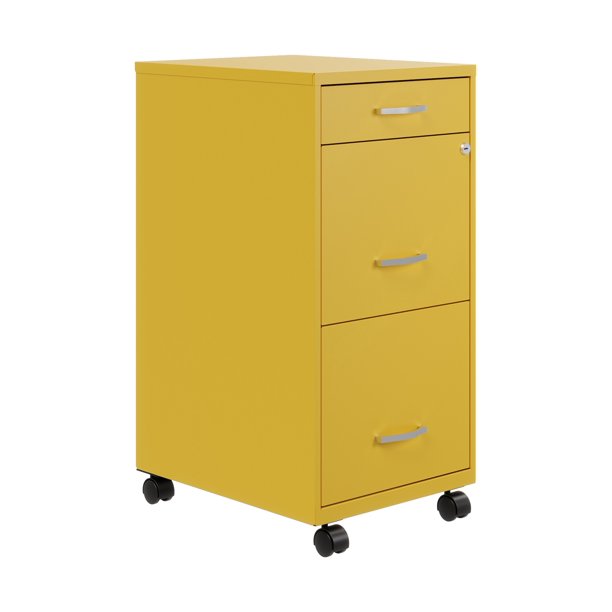 Space Solutions 18" Deep 3 Drawer Mobile Letter Width Vertical File