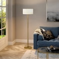 thumbnail image 4 of Henn&Hart 16" Brushed Brass Metal/Fabric Floor Lamp, 4 of 5