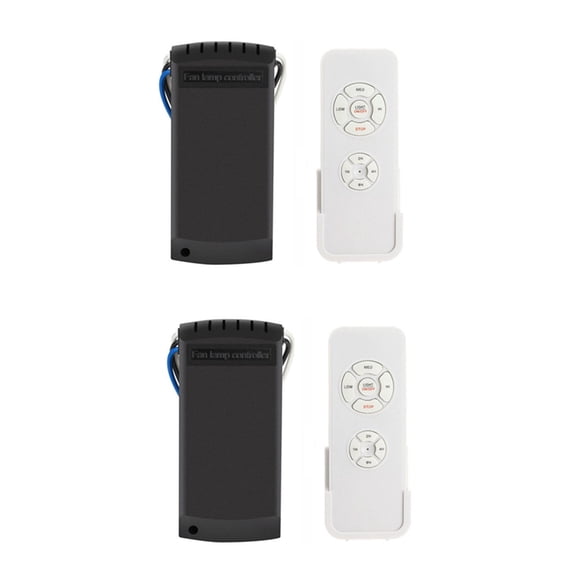 2X Universal Kit de Control Remoto para Ventilador de Techo y Luz Sincronización Interruptores Inalámbricos