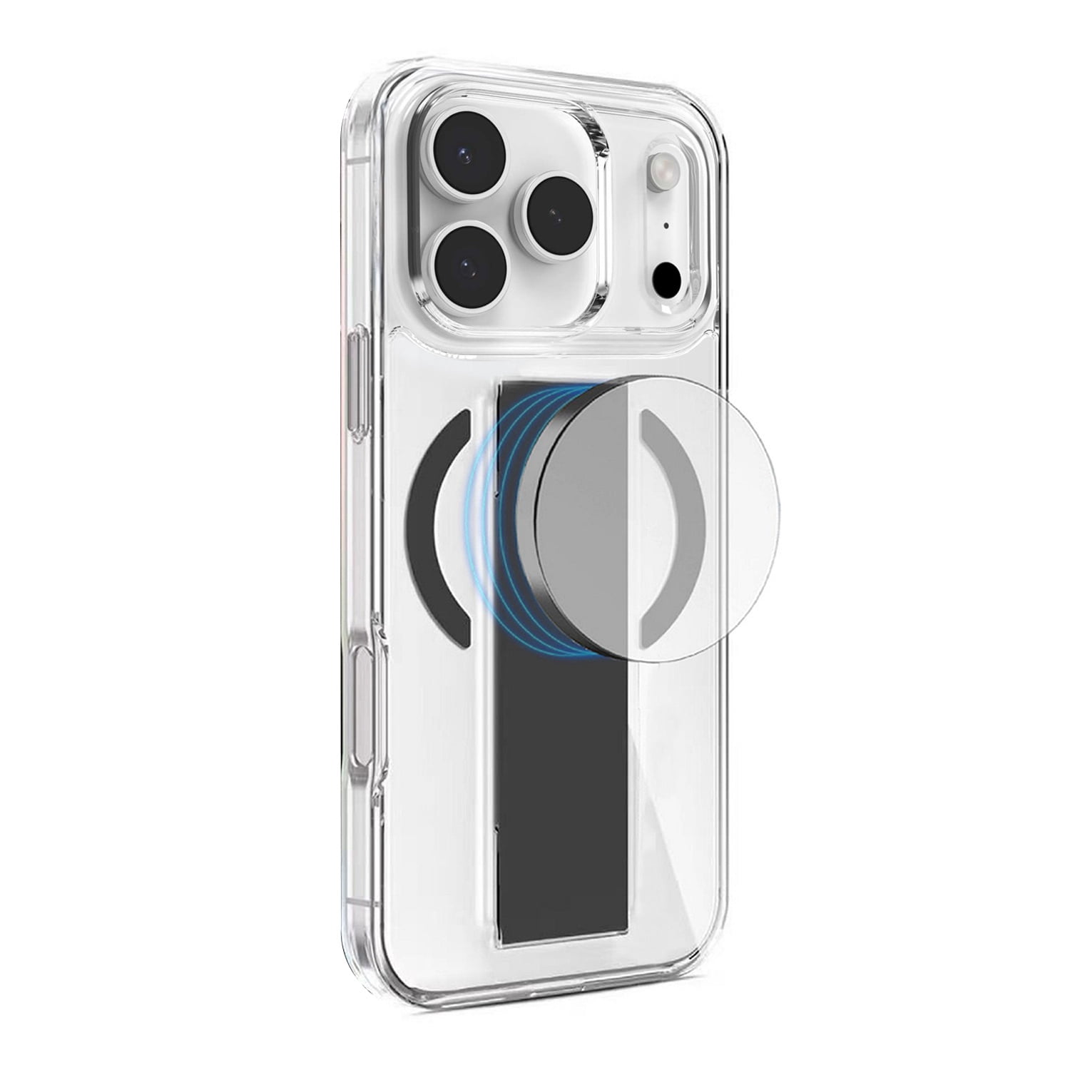 Transparent Hard Back Case with MagGrip for iPhone 17 Pro Max - Black