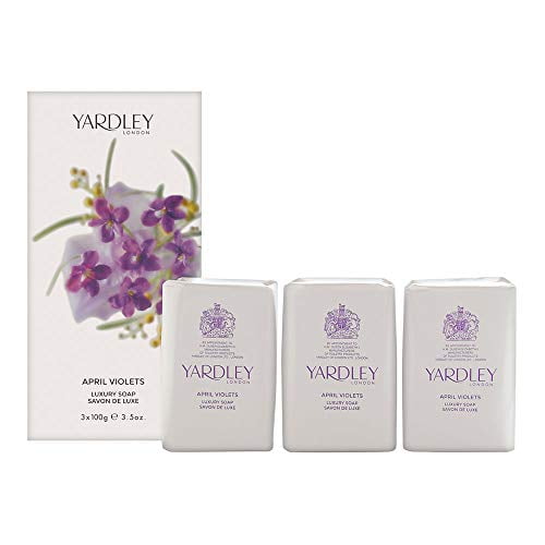 Yardley of London April Violets 3 x 3.5 oz Savon de Luxe