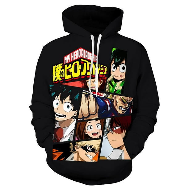 Sudadera con capucha de My Hero Academia con estampado 3D para hombre y mujer disfraz de Cosplay de All Might Hero Academia sudadera chaquetas de uniforme escolar025XL Deng Xun unisex Walmart