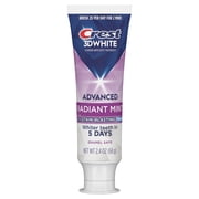 (3 pack) Crest 3D White Advanced Teeth Whitening Toothpaste, Radiant Mint, 2.4 oz