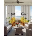 thumbnail image 6 of Sunflowers Blackout Curtains for Bedroom Living Room Darkening Curtains 63 Inches Long Farmhouse Bees Vintage Sunshine Summer Window Curtain 2 Panels Set Window Treatment Grommet Drapes 42"x63", 6 of 9