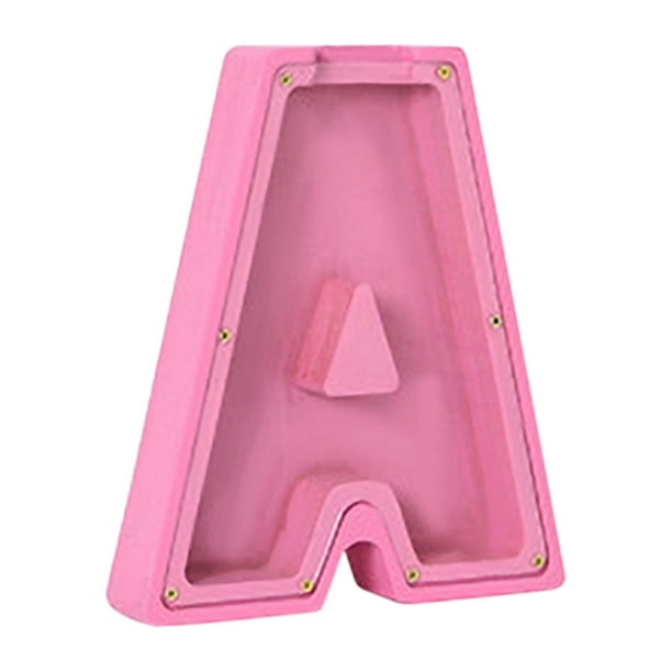 Hucha de madera personalizada para niños | Hucha con nombre y letras (26 letras del alfabeto) | Hucha educativa para niños y niñas | Decoración para dormitorio y sala de estar
