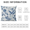 thumbnail image 6 of Nawypu Navy Blue Flower Pillow Covers Set of 2, Summer Spring Throw Pillows Floral Wildflower Leaf Spring Decorations Pillowcase Outdoor Decor Farmhouse Cushion Case for Couch Sofa, 6 of 6