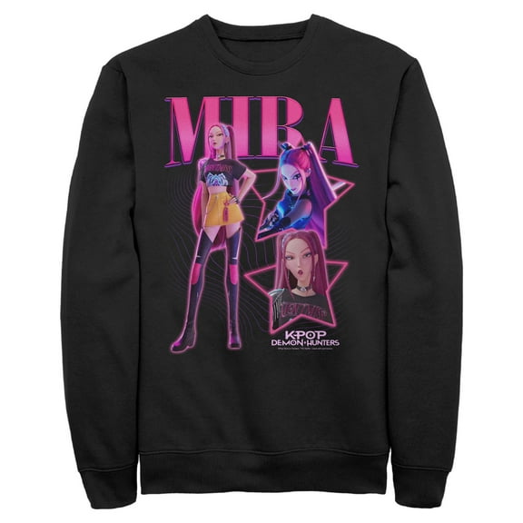 Mens KPop Demon Hunters Mira Super Star Logo Sweatshirt