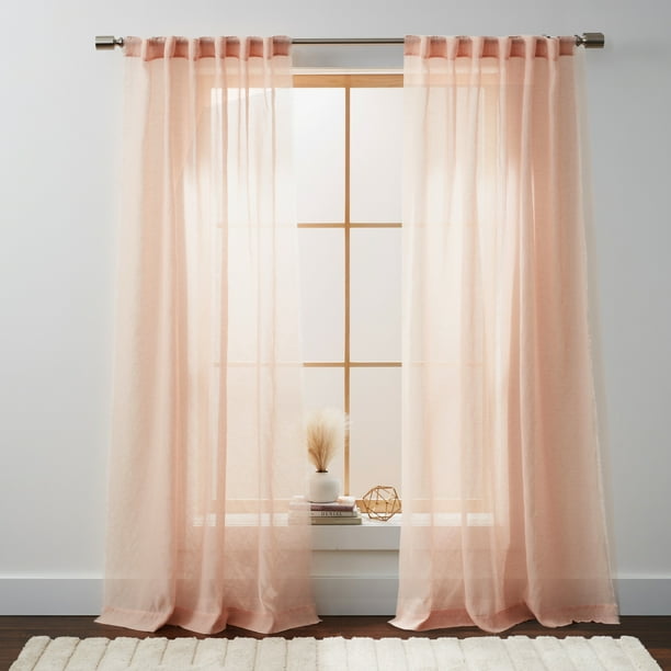 Better Homes & Gardens Solid Fringe 95"Single Curtain Panel Cherry