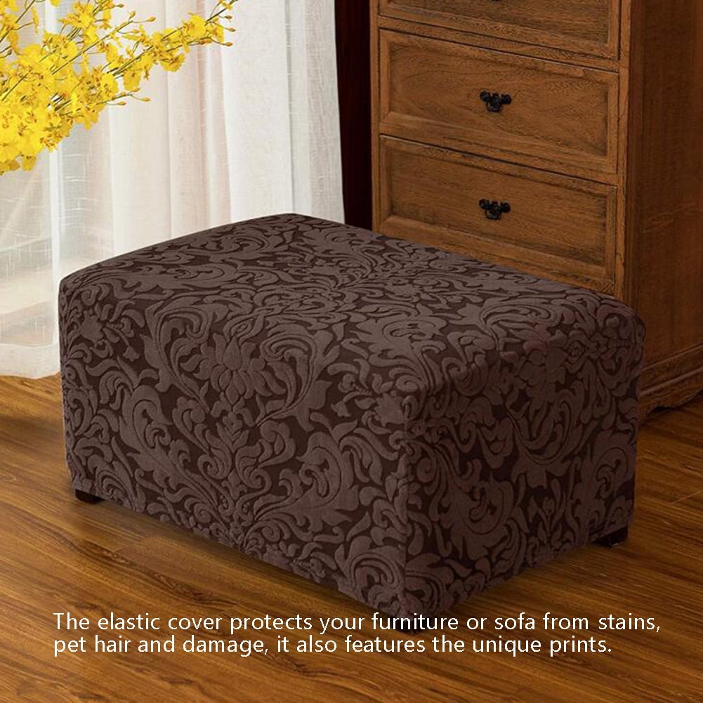 Akoyovwerve Jacquard Ottoman Cover Bench Stool Cover Protector Slipcover For Sofa Set