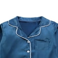 thumbnail image 3 of Pyjamas en Satin de Soie pour Filles Pyjamas Enfants Manches Longues Ensemble de Pjs Vêtements de Nuit, 3 of 5