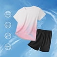 thumbnail image 2 of UAYOTSE Boys Outfits Summer New Sports Set Wicks Sweat Short Sleeved Shorts Basketball Suit With Pocket Clothing Sets,Sizes 7-8 Years, 2 of 4