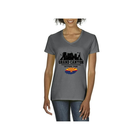 Normal is Boring - Women's T-Shirt V-Neck Short Sleeve, up to Women Size 3XL - Arizona Grand Canyon National Park