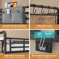 thumbnail image 6 of Hijob Twin over Twin Size Bunk Bed (Convertible into 2 Seperate Beds) with 2 Storage Drawers and USB Charging Station, Metal ,Vintage Brown, 6 of 12