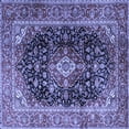 thumbnail image 1 of Ahgly Company Machine Washable Indoor Square Medallion Blue Traditional Area Rugs, 4' Square, 1 of 4