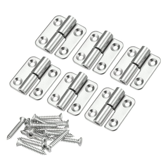 Uxcell Lift Off Hinge, 1.46" 304 Stainless Steel Left Detachable Small Slip Joint Flag Hinges 6 Pack