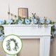 thumbnail image 1 of Guirnalda artificial de hojas de eucalipto, follaje sintético para arco de boda, decoración exterior | Guirnalda colgante de plantas artificiales para decoración del hogar, 1 of 6