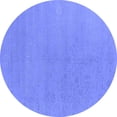 thumbnail image 1 of Ahgly Company Indoor Round Oriental Blue Industrial Area Rugs, 3' Round, 1 of 4