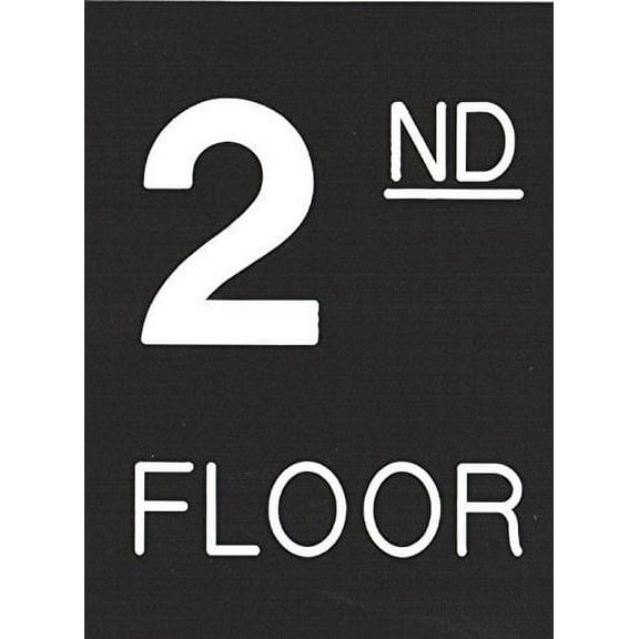 Floor number Sign -Two (2) Engraved Plastic