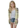 thumbnail image 2 of Favoffer Girls’ Plaid Print Cardigan Open-Front Long Sleeve Coat with Pockets Fall Wear Big Kid 5-14Y, 2 of 7
