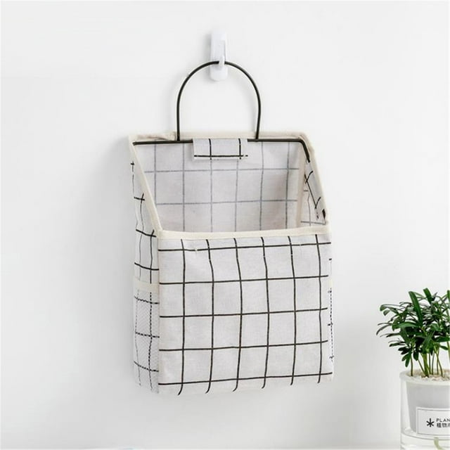 DPTALR Bathroom Hanging Bag Storage Bag Wall-mounted Fabric Desktop Storage Bag