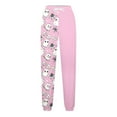thumbnail image 5 of Girl's Halloween Print Wide Leg Sweatpants Baggy Straight Loose Sweat Pants High Waist Causal Kids Athletic Pants with Pockets Pink 13-14 Years, 5 of 5