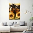 thumbnail image 2 of ZFLMY Dogs Sunflowers Digital Painting Wall Tapestry Art Home Decor 40*60in, 2 of 6