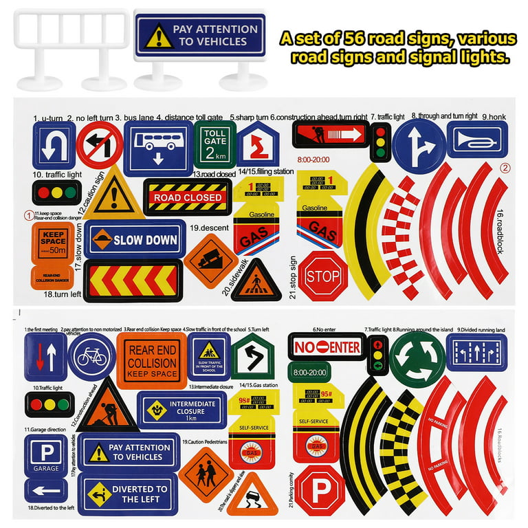 gas station road signs
