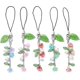 thumbnail image 1 of 1 juego de dijes colgantes de flores de vidrio y acrílico para correas móviles, dijes de metal con forma de flor, para hacer joyas, dijes decorativos., 1 of 1