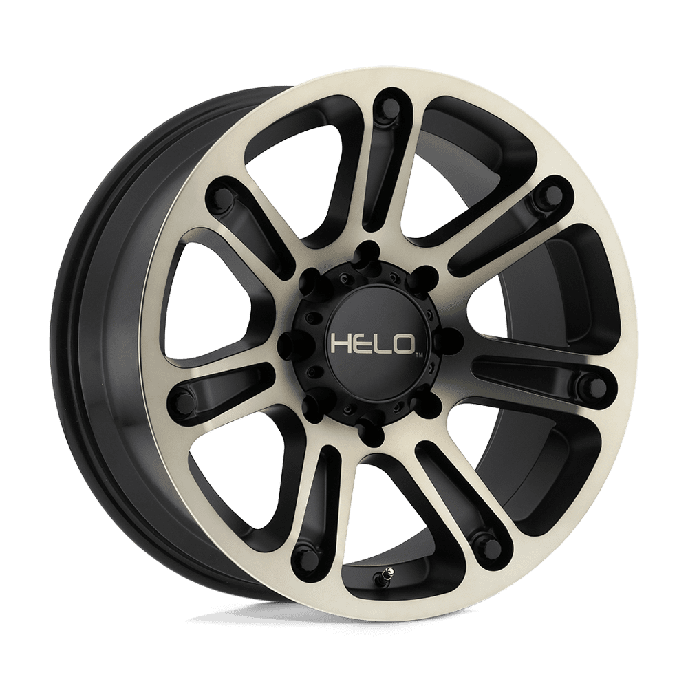 HELO HE904 18X9 6X135 FALSE 66.9CB SATIN BLACK MACHINED DARK TINT WHEEL